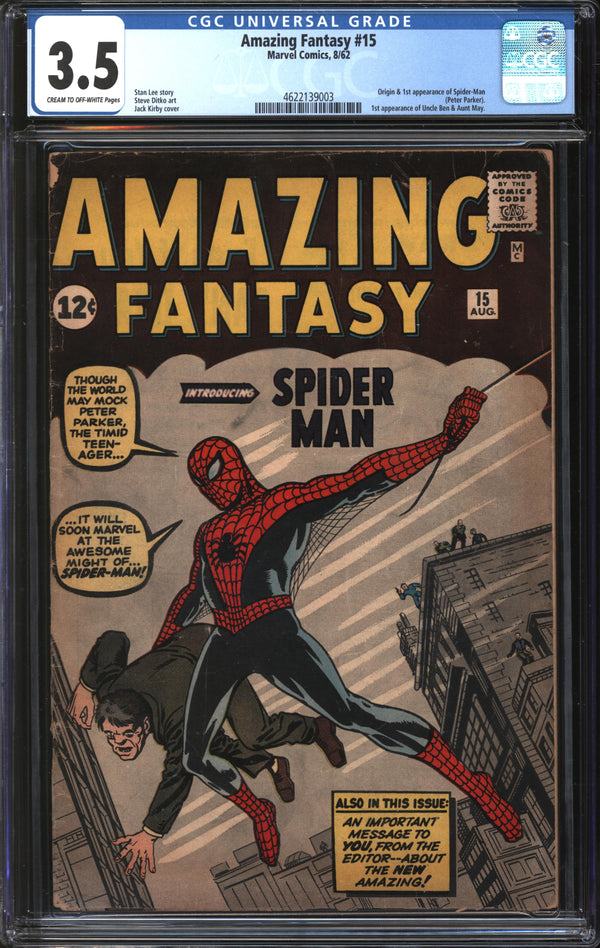 Amazing Fantasy (1962) #15 CGC 3.5 VG-