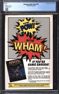 Amazing Spider-Man (1963) #287 CGC 9.8 NM/MT