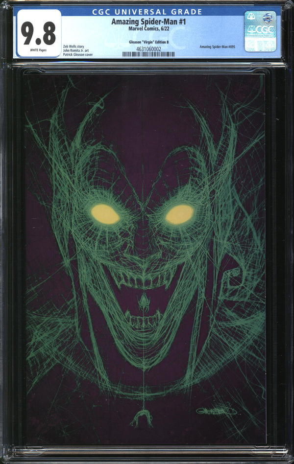 Amazing Spider-Man (2022) #1 Patrick Gleason Virgin Edition B CGC 9.8 NM/MT