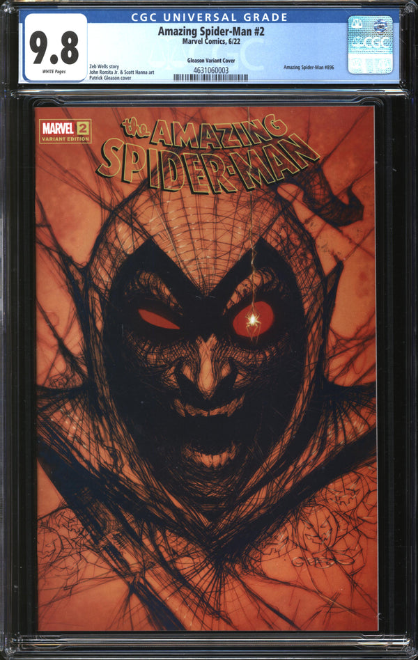 Amazing Spider-Man (2022) #2 Patrick Gleason Variant Cover CGC 9.8 NM/MT