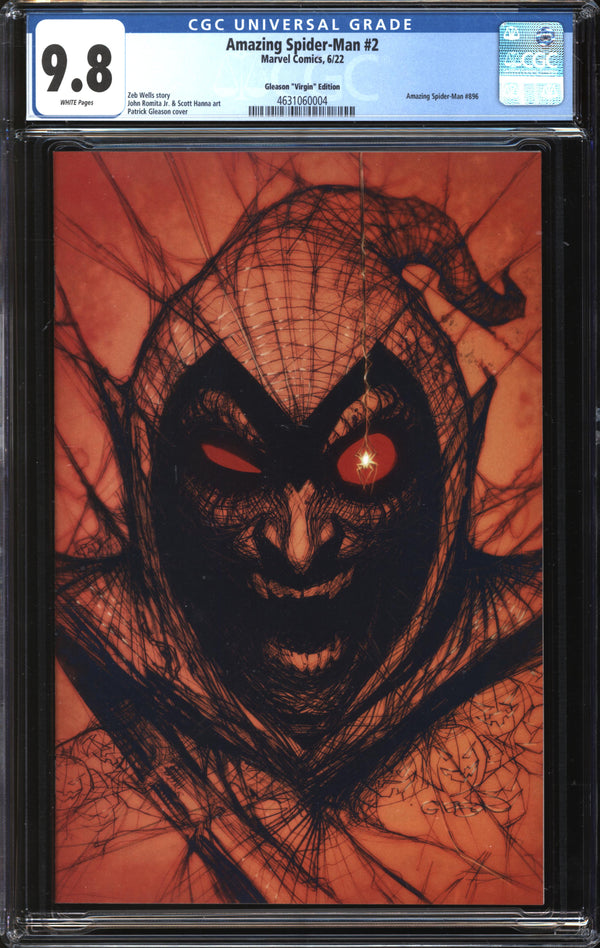 Amazing Spider-Man (2022) #2 Patrick Gleason Virgin Edition CGC 9.8 NM/MT