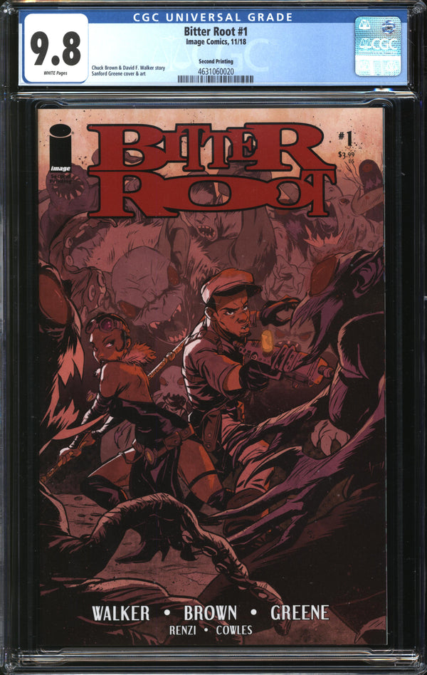 Bitter Root (2018) #1 Second Printing CGC 9.8 NM/MT