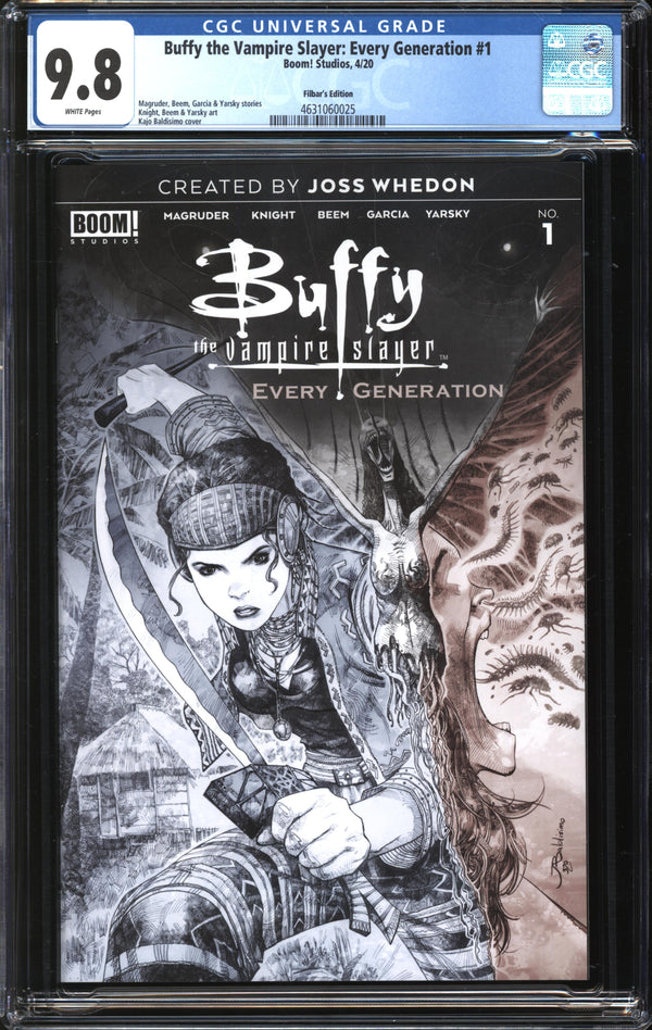 Buffy The Vampire Slayer: Every Generation (2020) #1 Filbar's Edition CGC 9.8 NM/MT