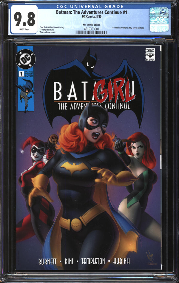 Batman: The Adventures Continue (2020) #1 Warren Louw KRS Comics Edition CGC 9.8 NM/MT