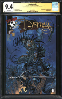 Darkness (1996) #1 CGC x JSA Signature Series 9.4 NM Signed Garth Ennis & Marc Silvestri