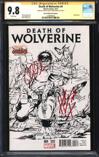 Death Of Wolverine (2014) #1 Herb Trimpe Desert Wind Comics Sketch Edition CGC x JSA Signature Series 9.8 NM/MT Signed Herb Trimpe & Charles Soule