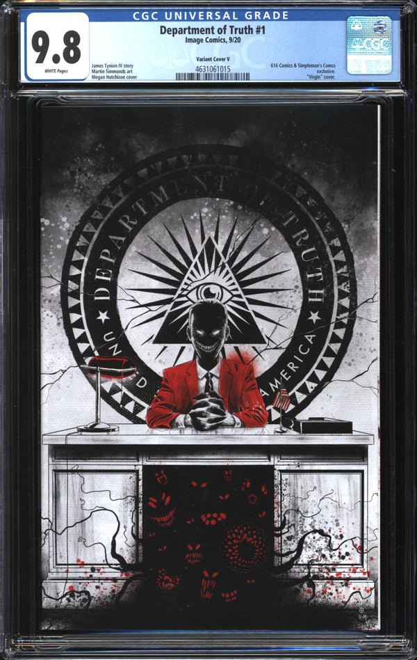 Department Of Truth (2020) # 1 Variant Cover V CGC 9.8 NM/MT