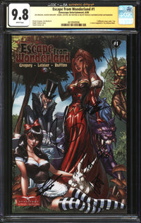Escape From Wonderland (2009) #1 J. Scott Campbell Cover CGC x JSA Signature Series 9.8 NM/MT Signed Joe Brusha, Raven Gregory, Daniel Leister, Nei Ruffino & Ralph Tedesco
