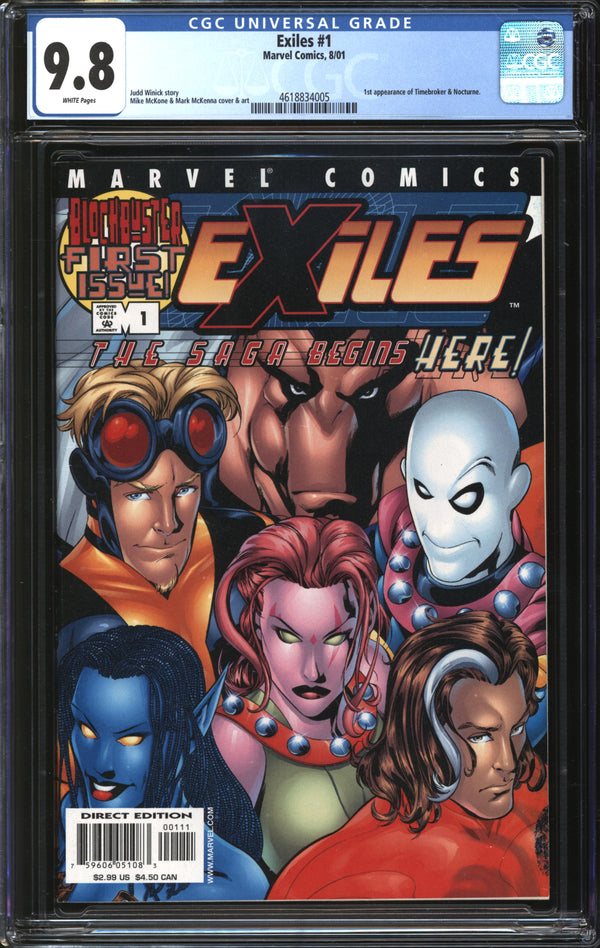 Exiles (2001) #1 CGC 9.8 NM/MT