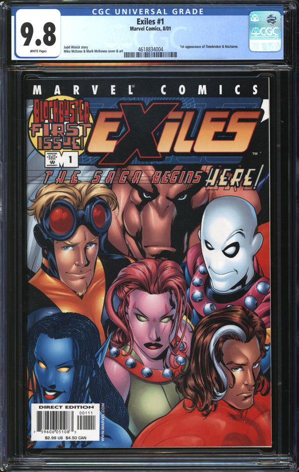 Exiles (2001) #1 CGC 9.8 NM/MT