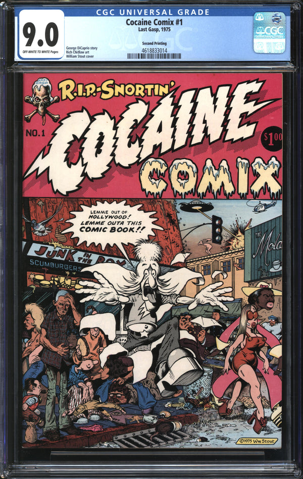 Cocaine Comix (1975) #1 Second Printing CGC 9.0 VF/NM