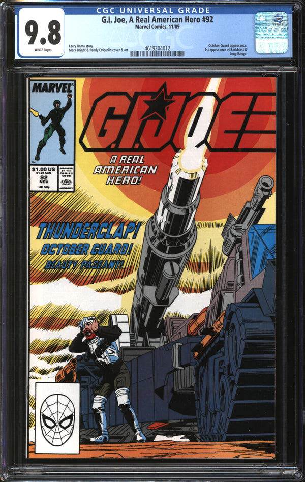 G.I. Joe, A Real American Hero (1982) # 92 CGC 9.8 NM/MT