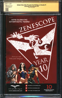 Grimm Fairy Tales Presents Van Helsing Vs. Dracula (2015) #1 Cosmic Comics Edition CGC x JSA Signature Series 9.8 NM/MT Signed Ralph Tedesco & Jamie Tyndall