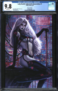 Lady Death: Cybernetic Desecration (2023) #1 Mega Foil Edition CGC 9.8 NM/MT