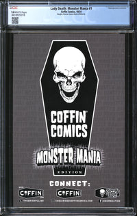 Lady Death: Monster Mania (2024) #1 Naughty Monster Queen Black & White Edition CGC 9.8 NM/MT