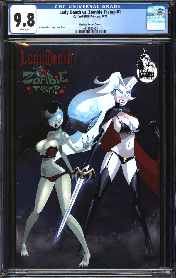 Lady Death Vs. Zombie Tramp (2024) #1 Dan Mendoza Variant Cover A CGC 9.8 NM/MT