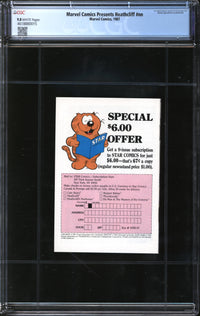 Marvel Comics Presents Heathcliff (1987) #1 CGC 9.8 NM/MT