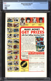 Marvel Two-In-One (1974) # 9 CGC 9.8 NM/MT