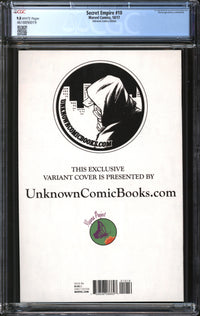Secret Empire (2017) #10 Gabriele Dell'Otto Unknown Comics Edition CGC 9.8 NM/MT