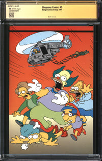 Simpsons Comics (1993) #  5 (Cover Only) CGC x JSA Signature Series NG Signed/Sketch Matt Groening