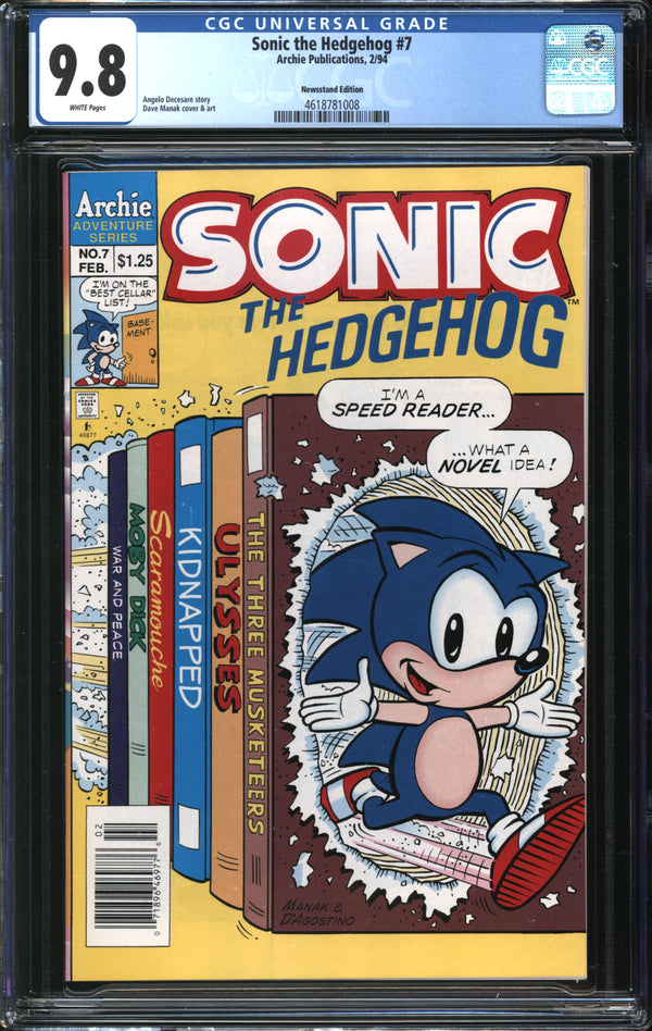 Sonic The Hedgehog (1993) #  7 Newsstand Edition CGC 9.8 NM/MT