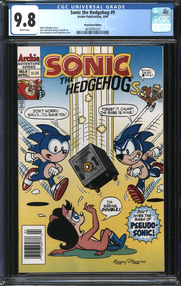 Sonic The Hedgehog (1993) #  9 Newsstand Edition CGC 9.8 NM/MT