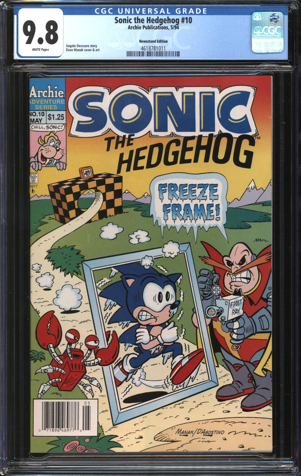 Sonic The Hedgehog (1993) # 10 Newsstand Edition CGC 9.8 NM/MT