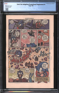 Sonic The Hedgehog Promotional Supplement (1991) #1 CGC 9.8 NM/MT