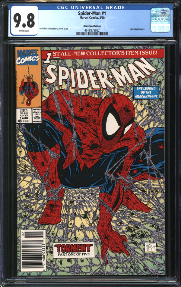 Spider-Man (1990) # 1 Newsstand Edition CGC 9.8 NM/MT