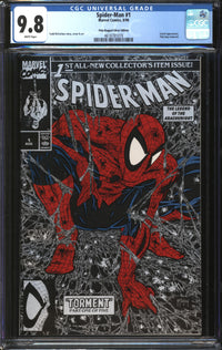 Spider-Man (1990) # 1 Poly-Bagged Silver Edition CGC 9.8 NM/MT