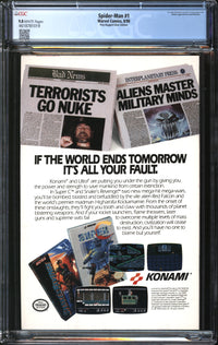 Spider-Man (1990) # 1 Poly-Bagged Silver Edition CGC 9.8 NM/MT