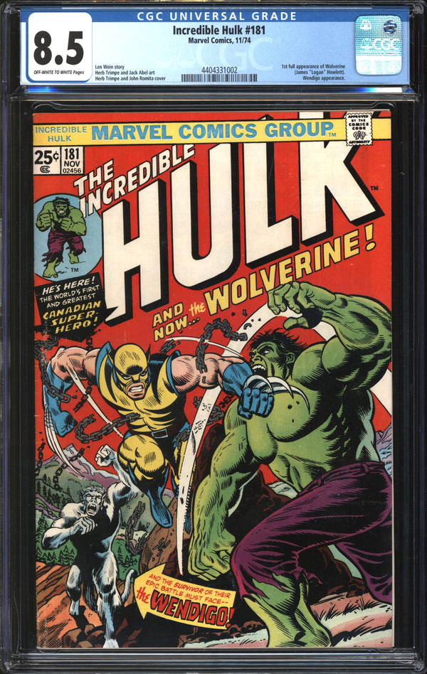 Incredible Hulk (1962) #181 CGC 8.5 VF+