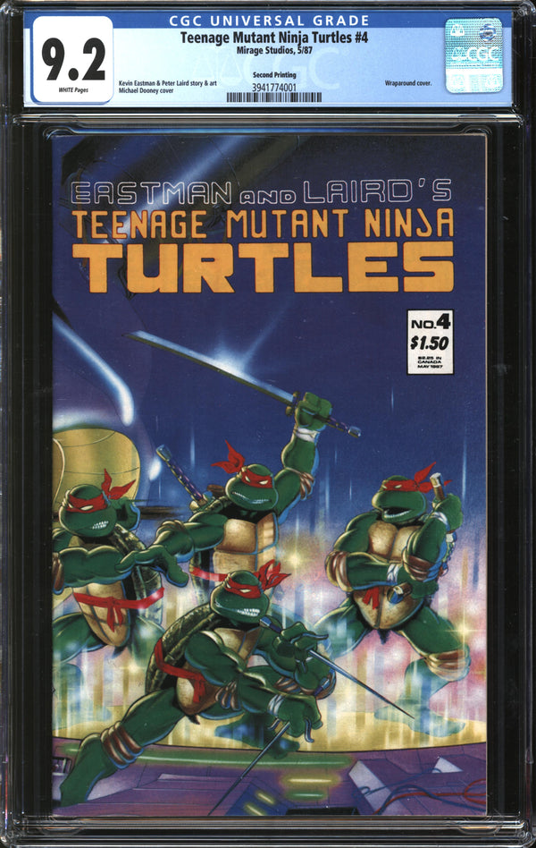 Teenage Mutant Ninja Turtles (1984) # 4 Second Printing CGC 9.2 NM-