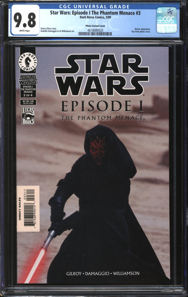 Star Wars: Episode I - The Phantom Menace (1999) #3 Photo Variant Cover CGC 9.8 NM/MT
