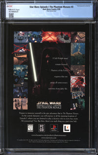 Star Wars: Episode I - The Phantom Menace (1999) #3 Photo Variant Cover CGC 9.8 NM/MT