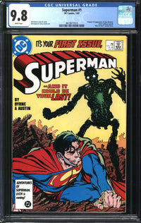Superman (1987) #  1 CGC 9.8 NM/MT