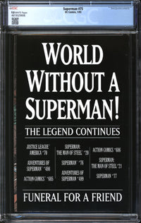 Superman (1987) # 75 CGC 9.8 NM/MT