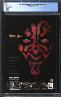 Star Wars: Episode I - The Phantom Menace (1999) #4 Photo Variant Cover CGC 9.8 NM/MT