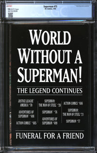 Superman (1987) # 75 CGC 9.8 NM/MT