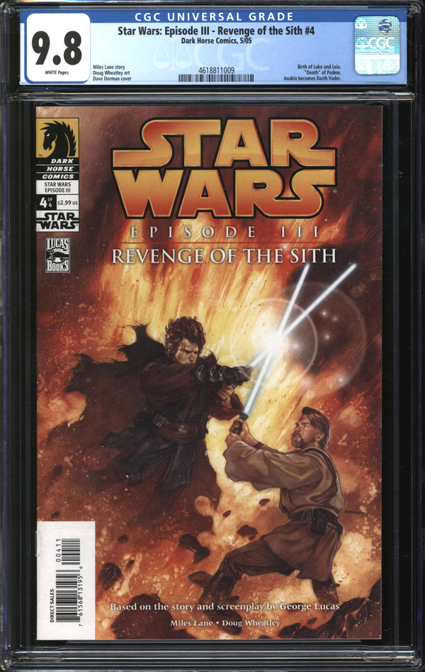 Star Wars: Episode III - Revenge Of The Sith (2005) #4 CGC 9.8 NM/MT