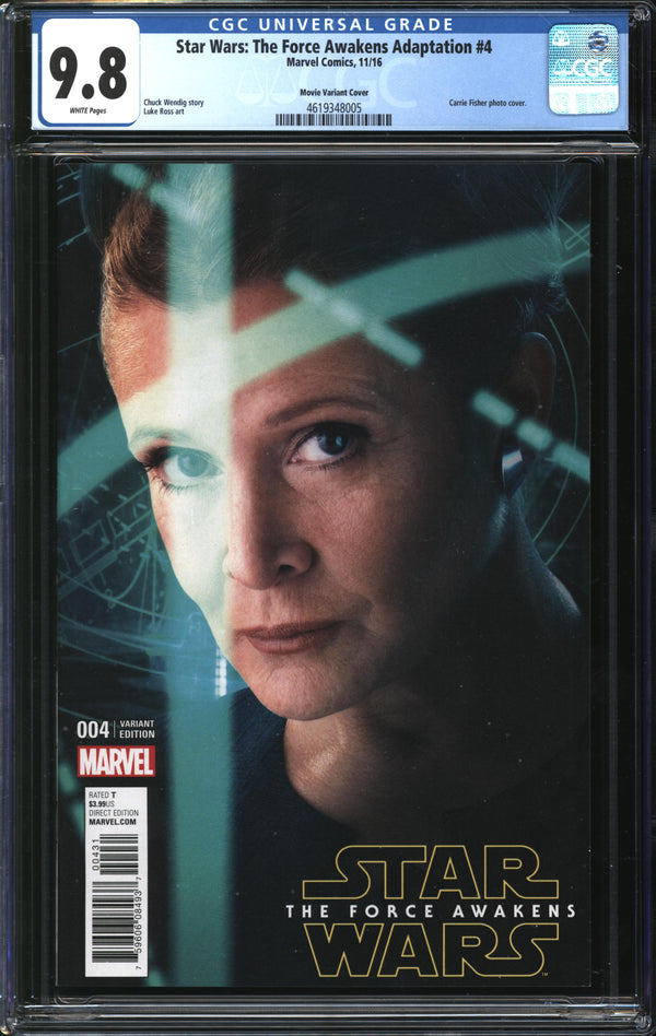 Star Wars: The Force Awakens Adaptation (2016) #4 Movie Variant Cover CGC 9.8 NM/MT