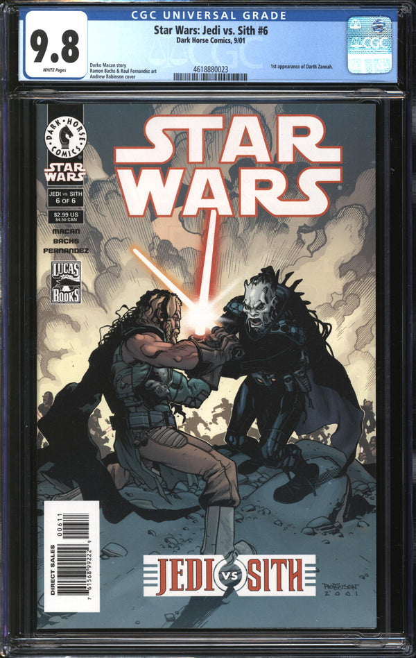Star Wars: Jedi Vs. Sith (2001) #6 CGC 9.8 NM/MT