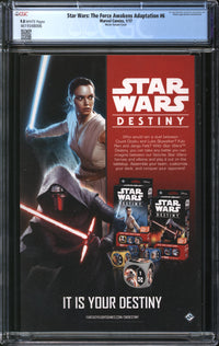 Star Wars: The Force Awakens Adaptation (2016) #6 Movie Variant Cover CGC 9.8 NM/MT