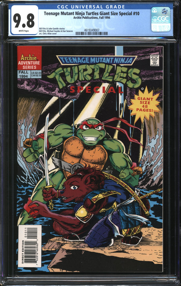 Teenage Mutant Ninja Turtles Giant Size Special (1993) #10 CGC 9.8 NM/MT