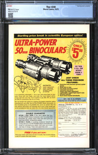 Thor (1966) #240 CGC 9.8 NM/MT