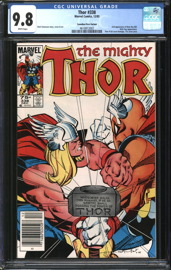 Thor (1966) #338 Canadian Price Variant CGC 9.8 NM/MT