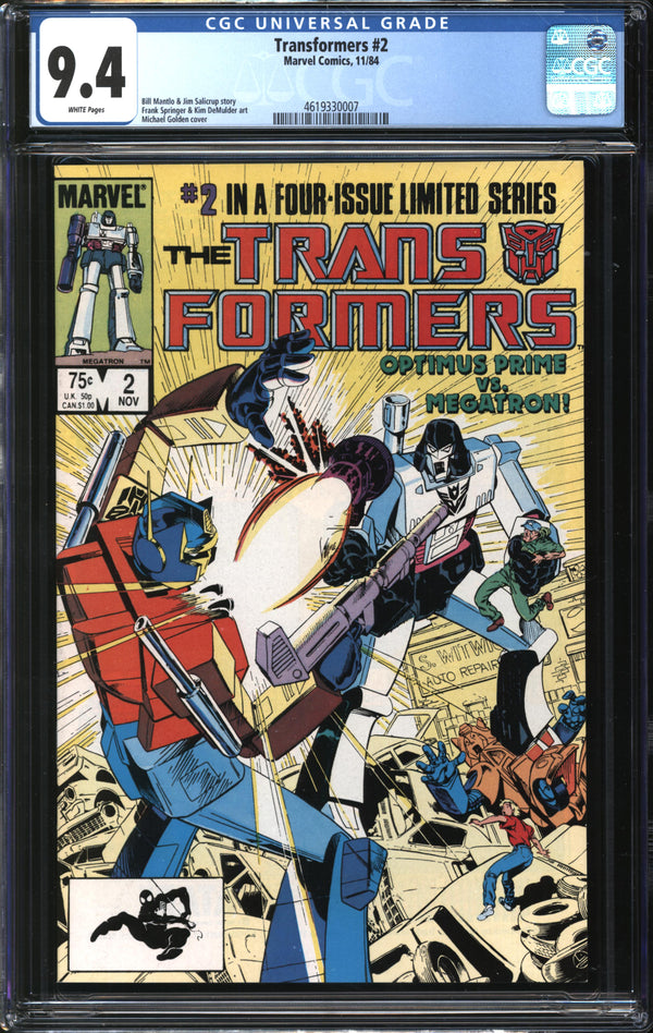 Transformers (1984) # 2 CGC 9.4 NM