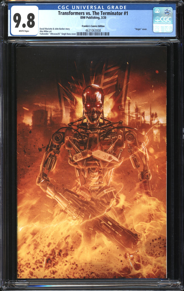 Transformers Vs. The Terminator (2020) #1 Frankie's Comics Edition CGC 9.8 NM/MT