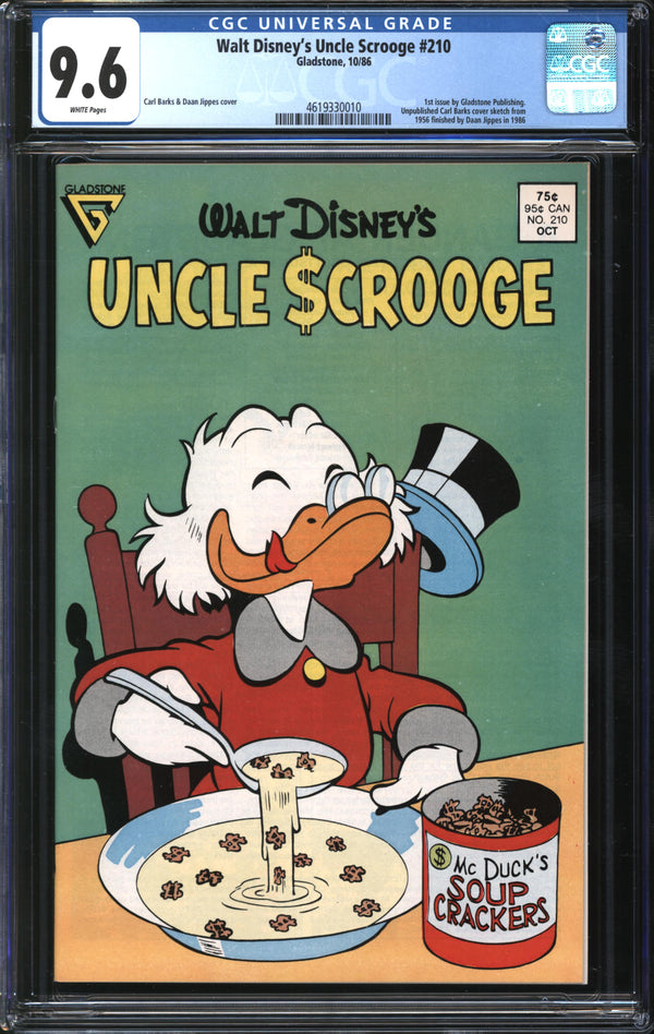 Walt Disney's Uncle Scrooge (1986) #210 CGC 9.6 NM+