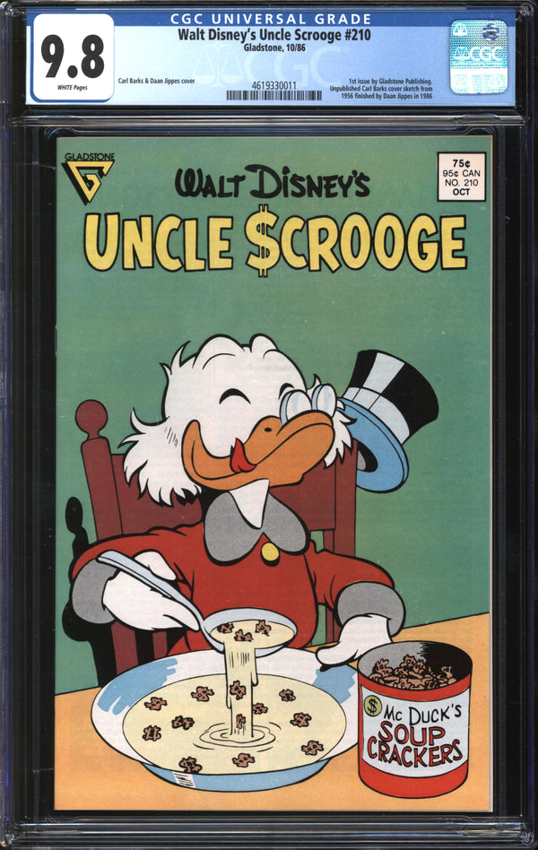 Walt Disney's Uncle Scrooge (1986) #210 CGC 9.8 NM/MT